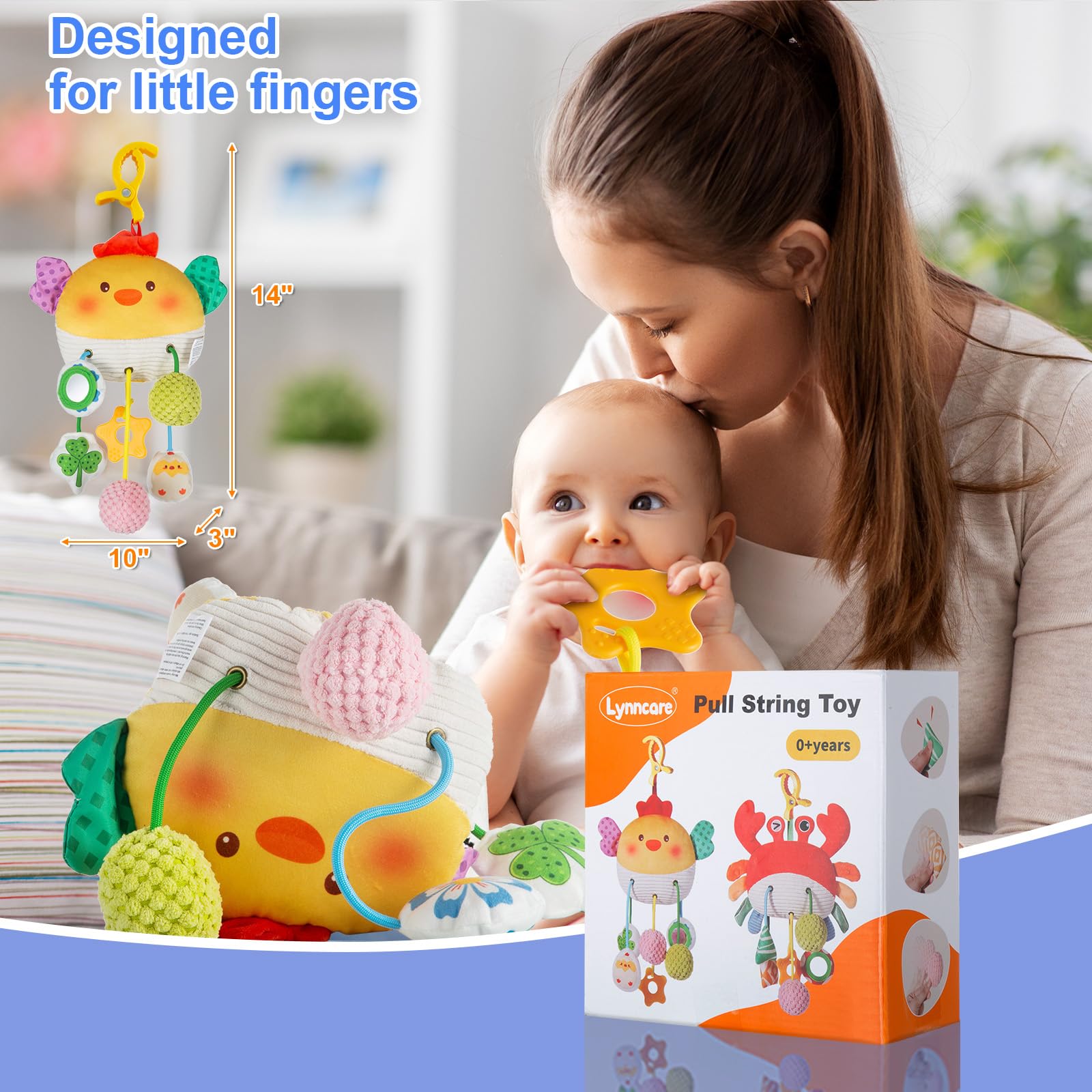 Lynncare travel-friendly toy clips anywhere from crib to stroller