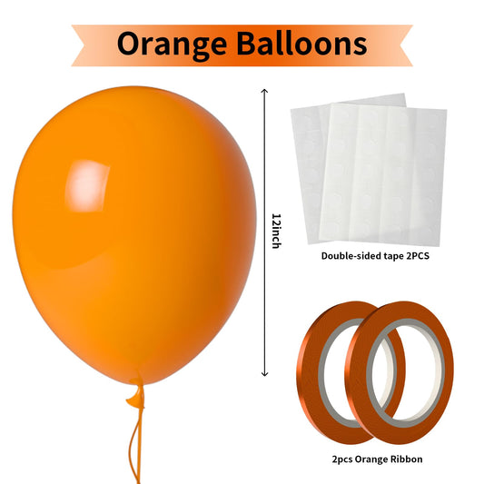 LYNSP orange balloons with ribbons for quick decor setup