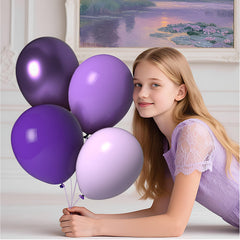LYNSP dark purple 12inch balloons create dramatic party accents