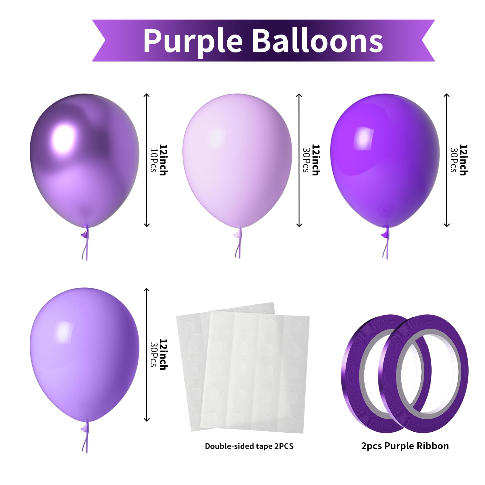 LYNSP light purple 12inch balloons add soft baby shower ambiance