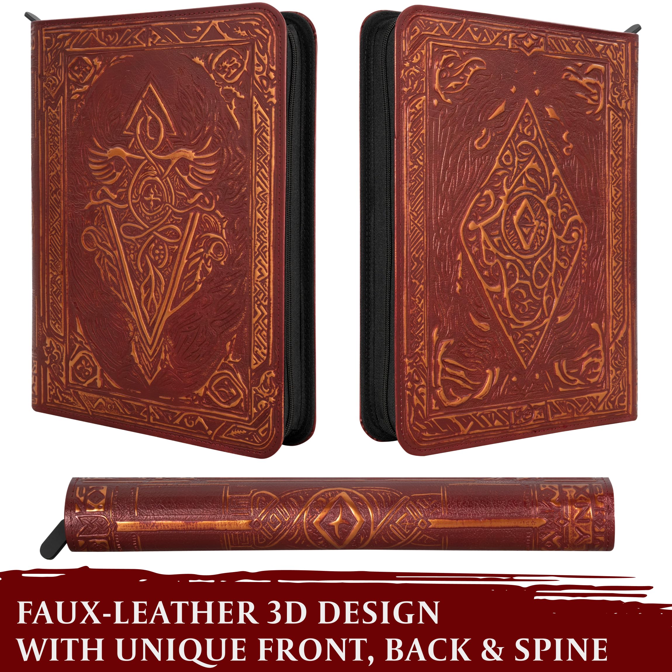 3D PU leather front cover adds a premium look while guarding against wear.
