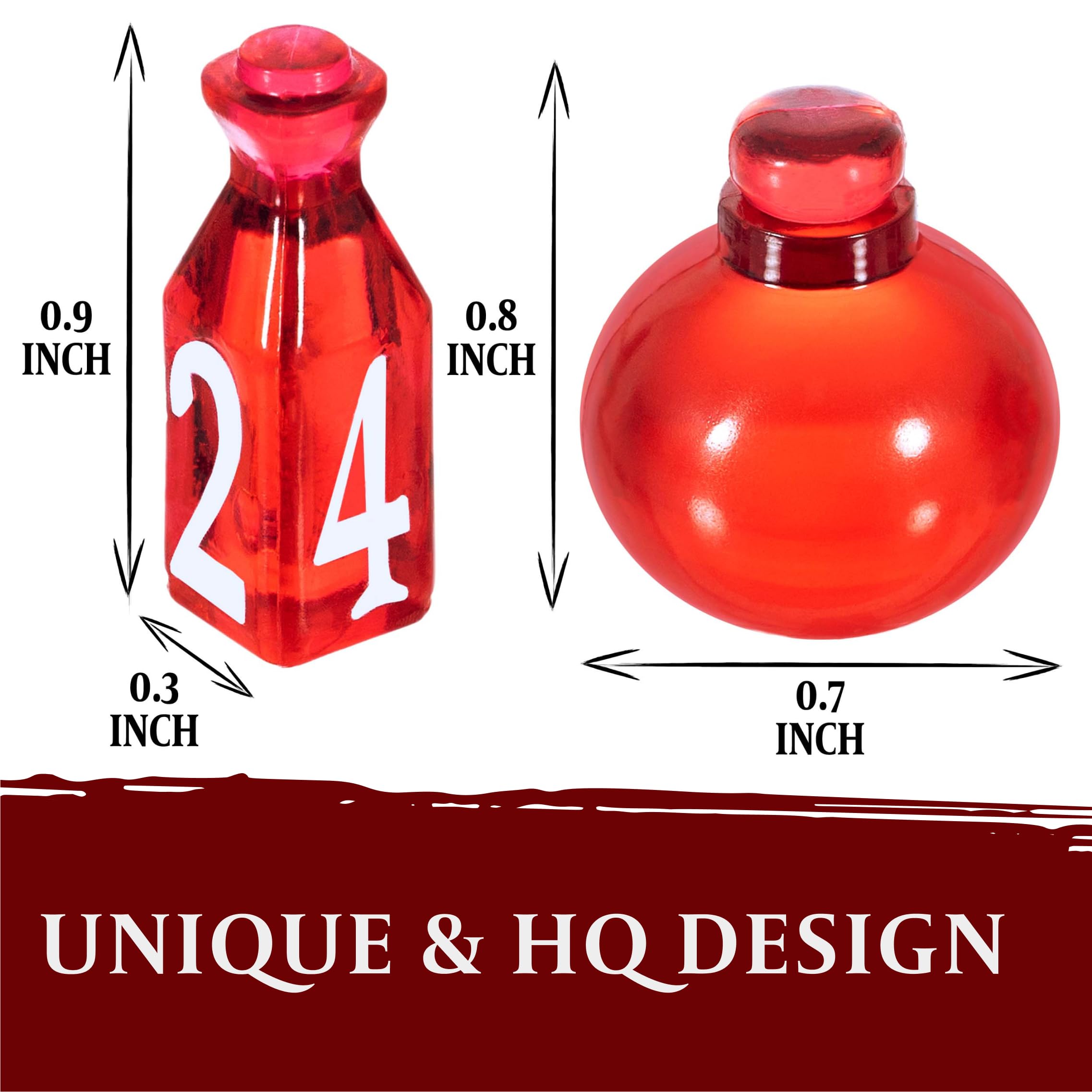 LYNX Tokens show each level’s potions and matching D4 dice.