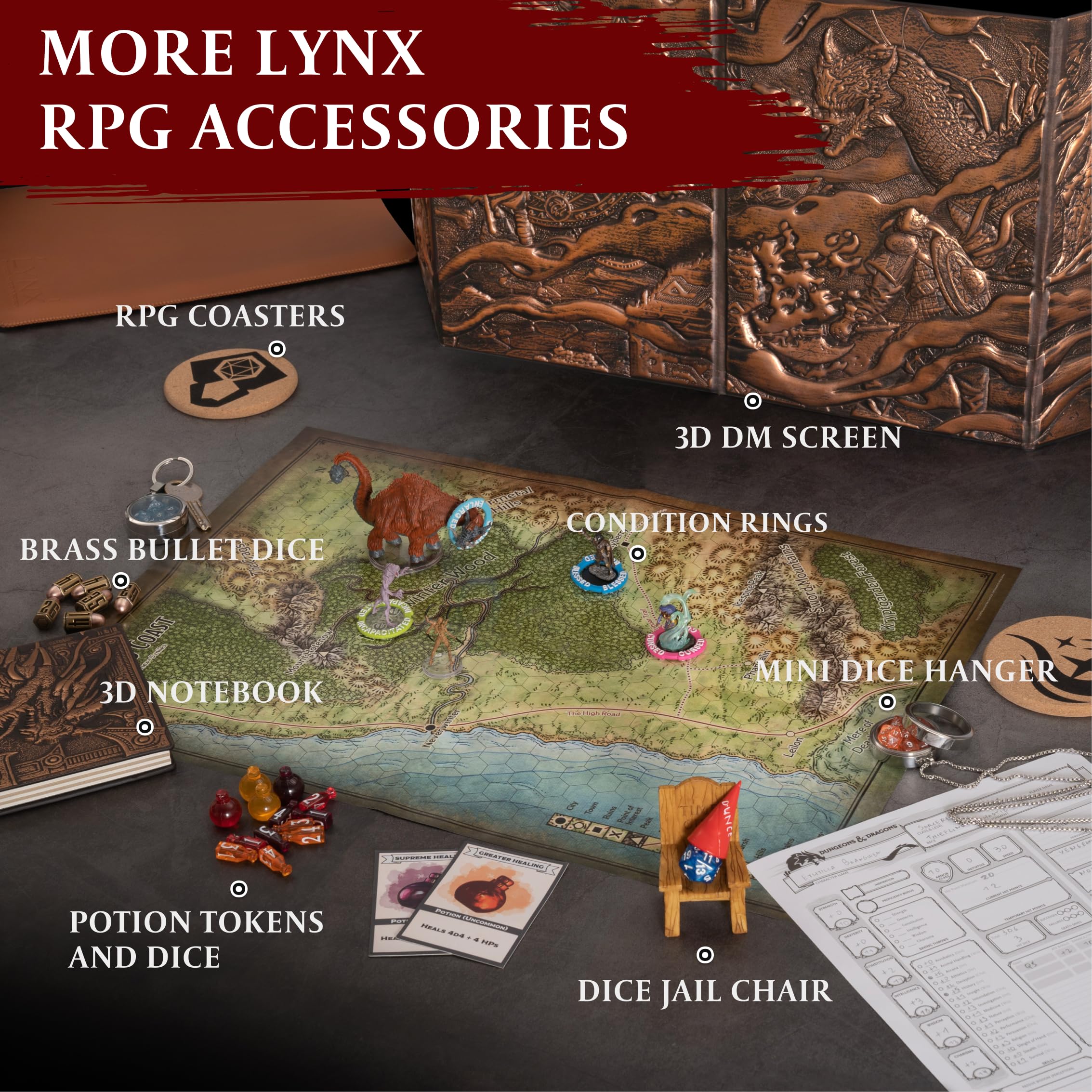 LYNX potion-dice combo in a single portable set.
