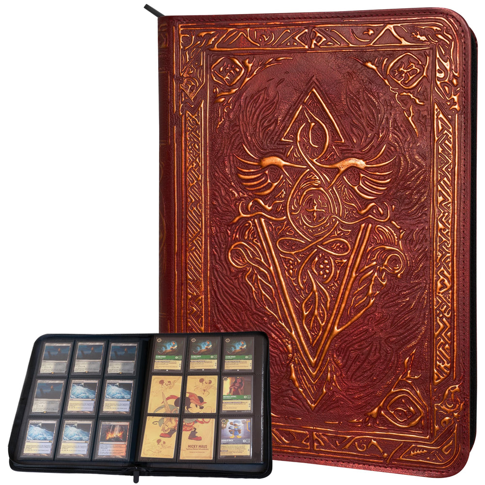 LYNX trading card binder with 9-pocket zipper keeps cards organized and protected.