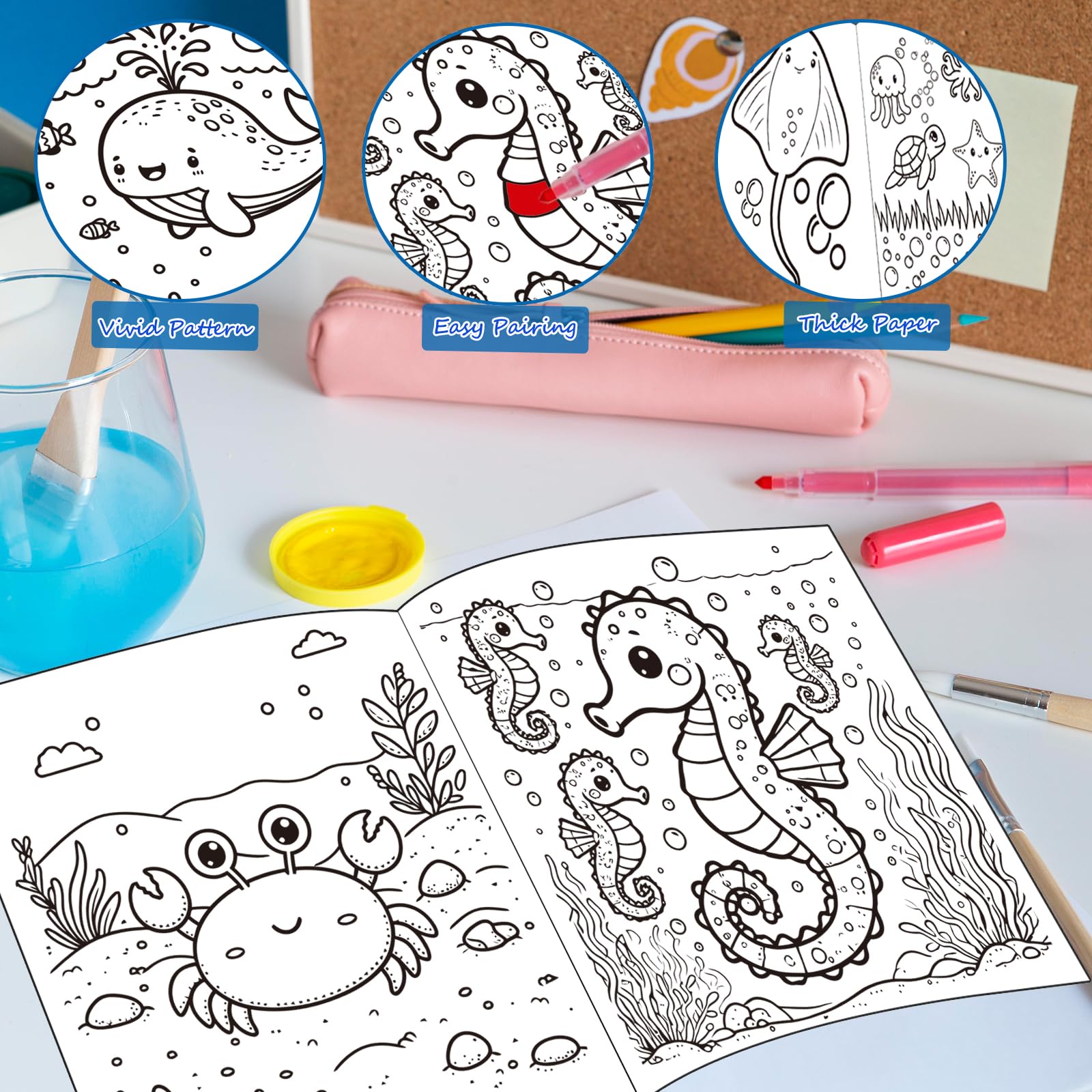 Lyosehy ocean creatures lineup inspires creative color exploration for kids.