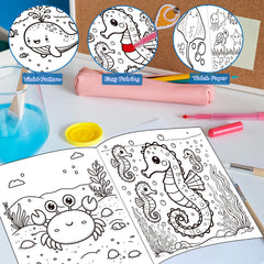 Lyosehy ocean creatures lineup inspires creative color exploration for kids.