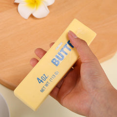 Lyreh squeeze butter toy size guide, measures 5.51 x 1.57 x 1.5 inches.