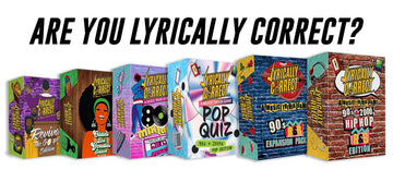 Lyrically Correct game-night setup with players enjoying a lively round