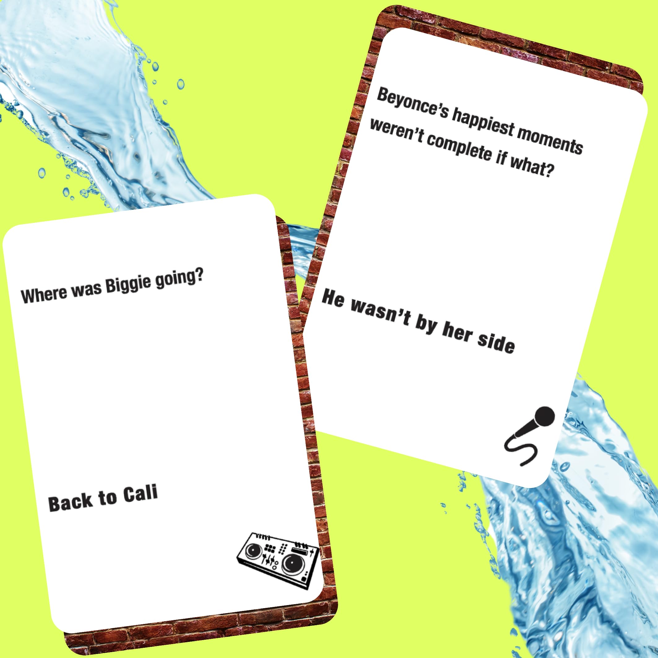 Lyrically Correct OG durable deck, flexible plastic for long-lasting game nights.