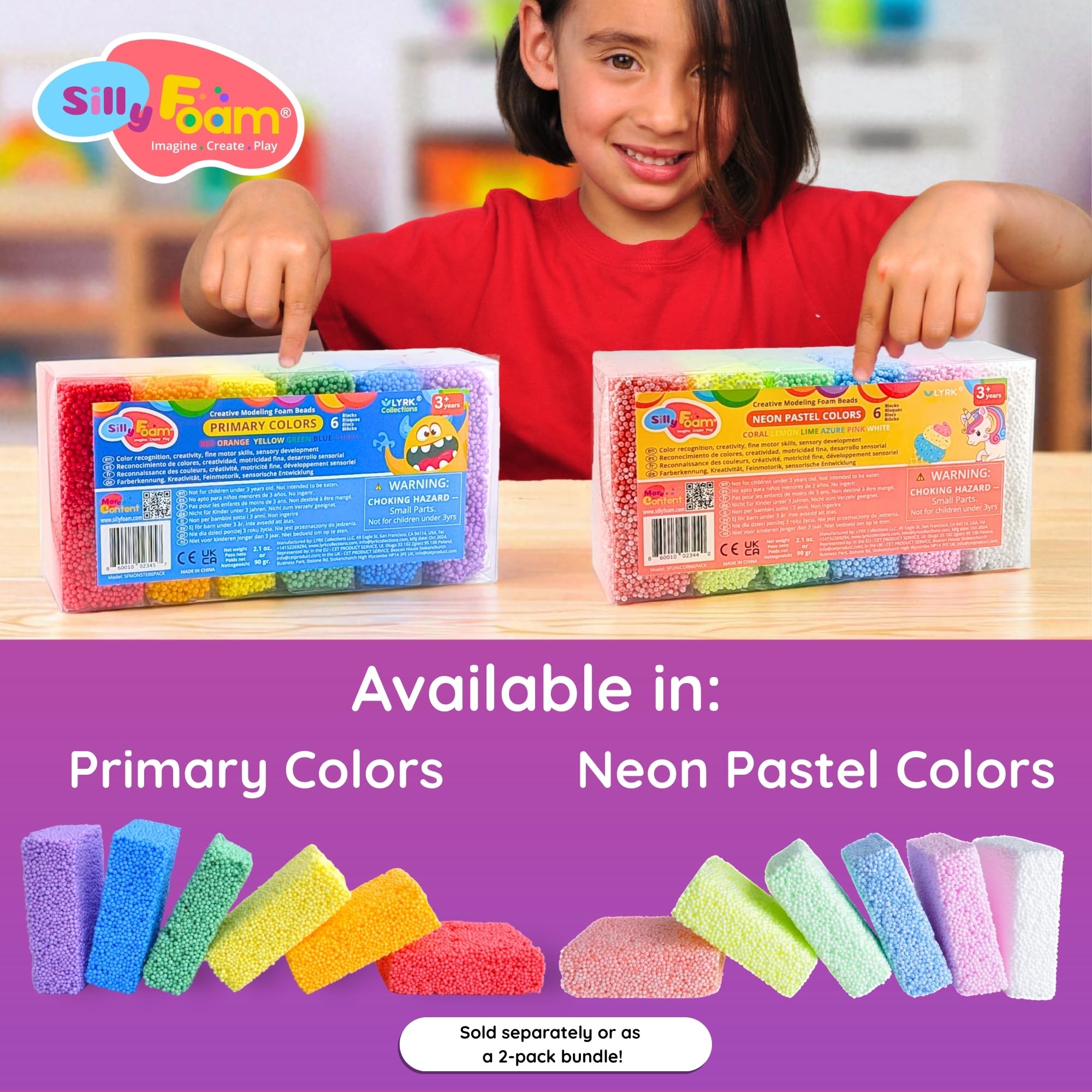 LYRK Collections Silly Foam is a portable sensory toy suitable for travel and on-the-go play