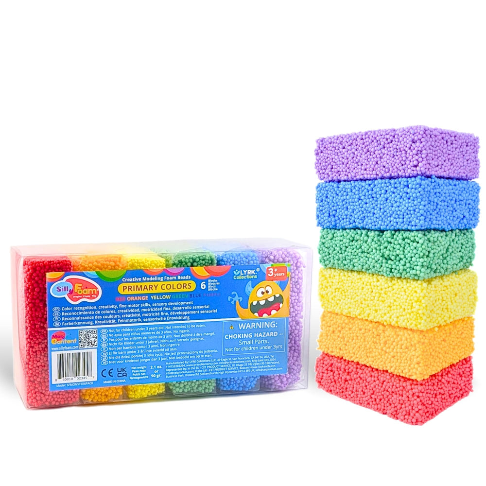LYRK Silly Foam texture close-up demonstrates tactile sensory exploration.