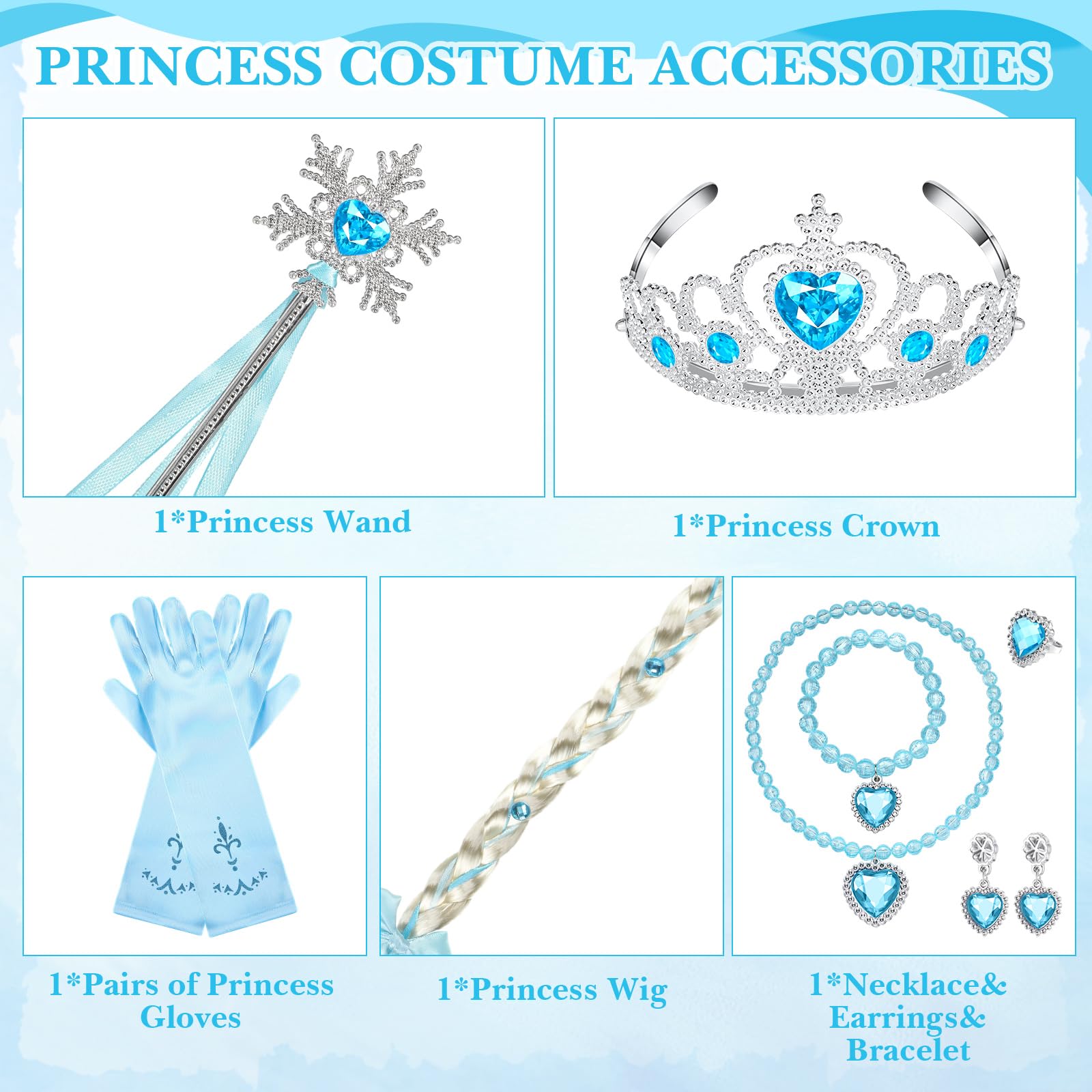 Lyrow princess necklace bright fantasy costume accessory