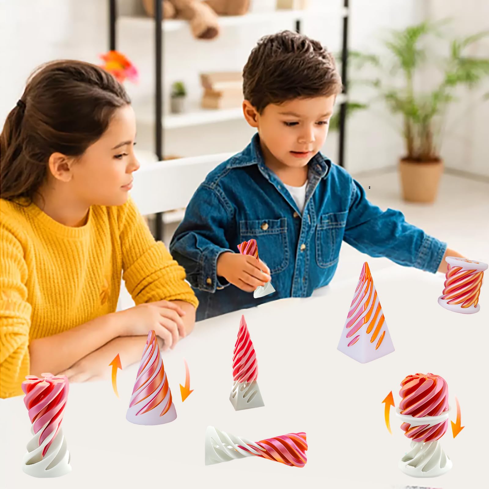 Lyzbbsoy desk deco spiral cone adds modern playful touch to workspace