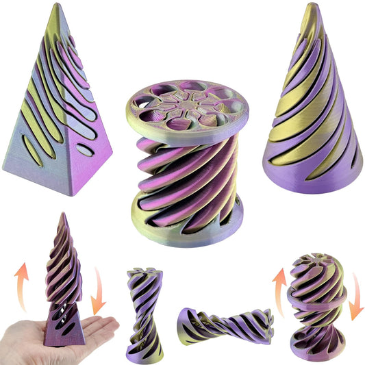 Lyzbbsoy impossible cone assembly view, tactile puzzle for focus and calm.