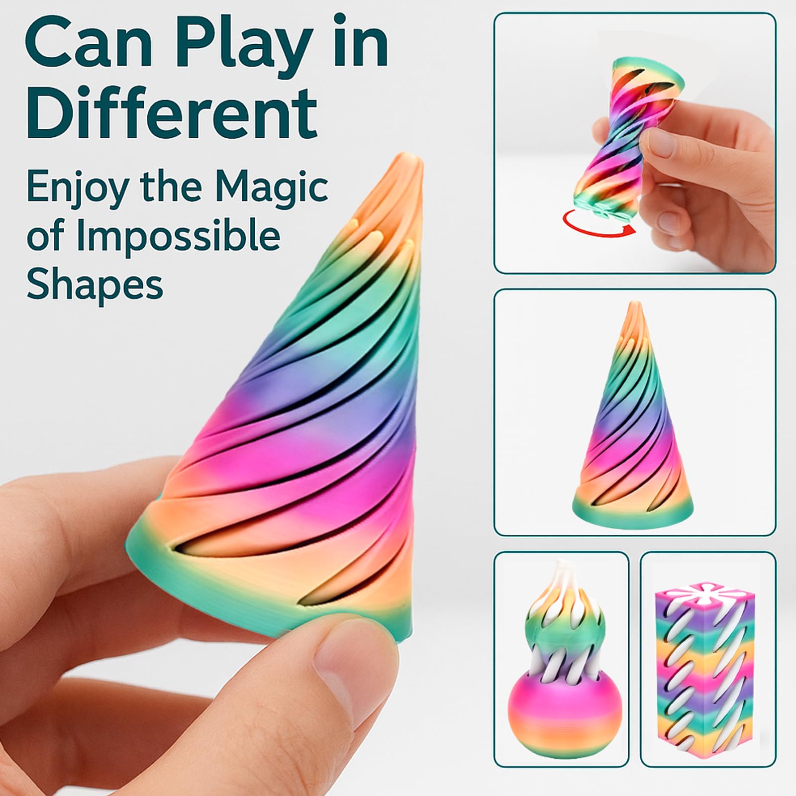 Lyzbbsoy Impossible Cone two-piece display shows versatile centerpiece options.