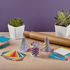 Lyzbbsoy pyramid passthrough visual effect for desk display.