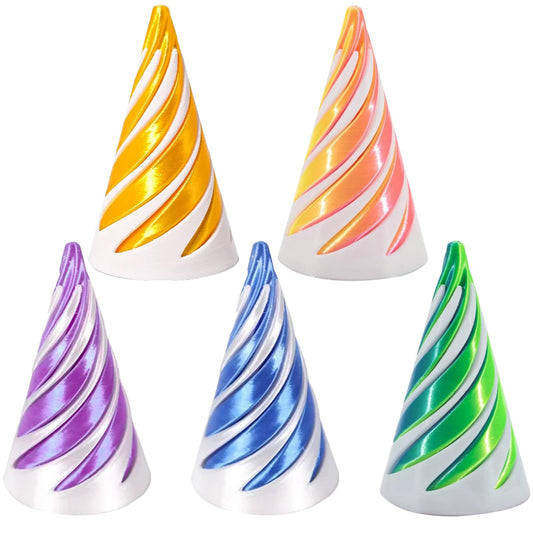 Lyzbbsoy spiral cone toy side view for focused desk use