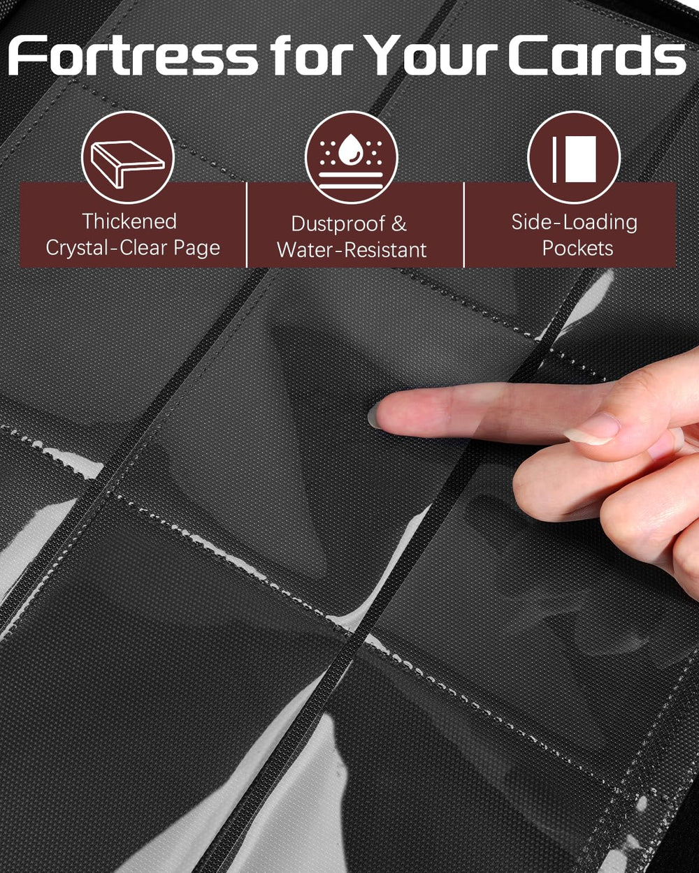 Lzerking 288-card per binder capacity with 16 pages