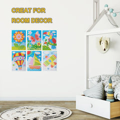 LZHZH hot air balloon mosaic sticker offers imaginative storytelling