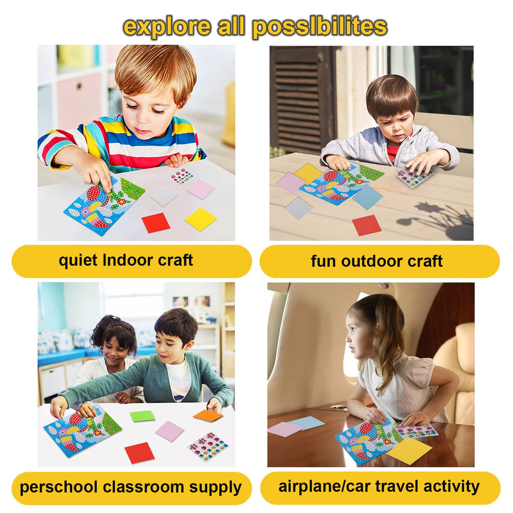 LZHZH woodpecker mosaic sticker fosters fine motor skills