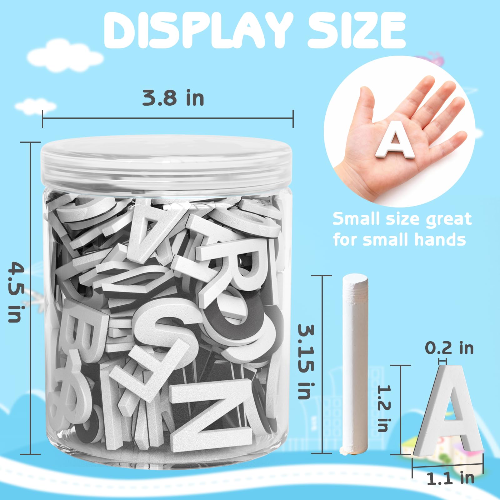 Lzttyee 117-piece letter set stored neatly in a box.