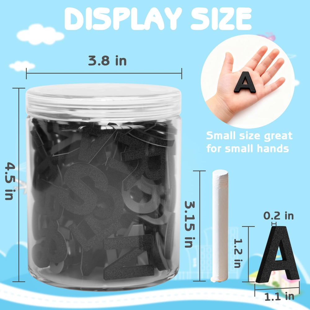 Lzttyee EVA foam letters in sturdy storage box for organized crafts.