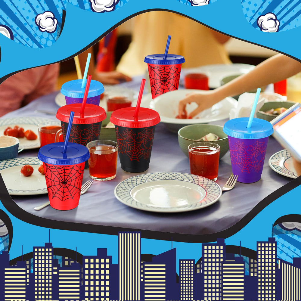 Lzuhoa spider party cups enhance celebrations as fun, reusable servingware
