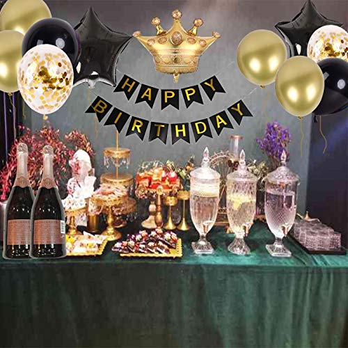 LZVPL Black-Gold party decor setup demonstrates easy planning.