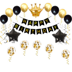 LZVPL Happy Birthday banner with gold foil adds shimmering celebration flair.