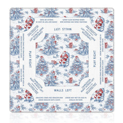 LZYRF red-blue chinoiserie mahjong mat for festive, organized game nights.