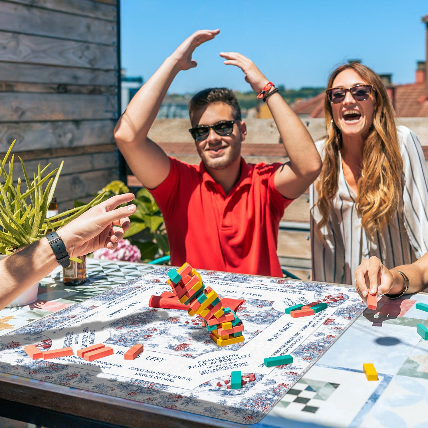 LZYRF table-protection mahjong mat shields tabletops during casual gatherings.