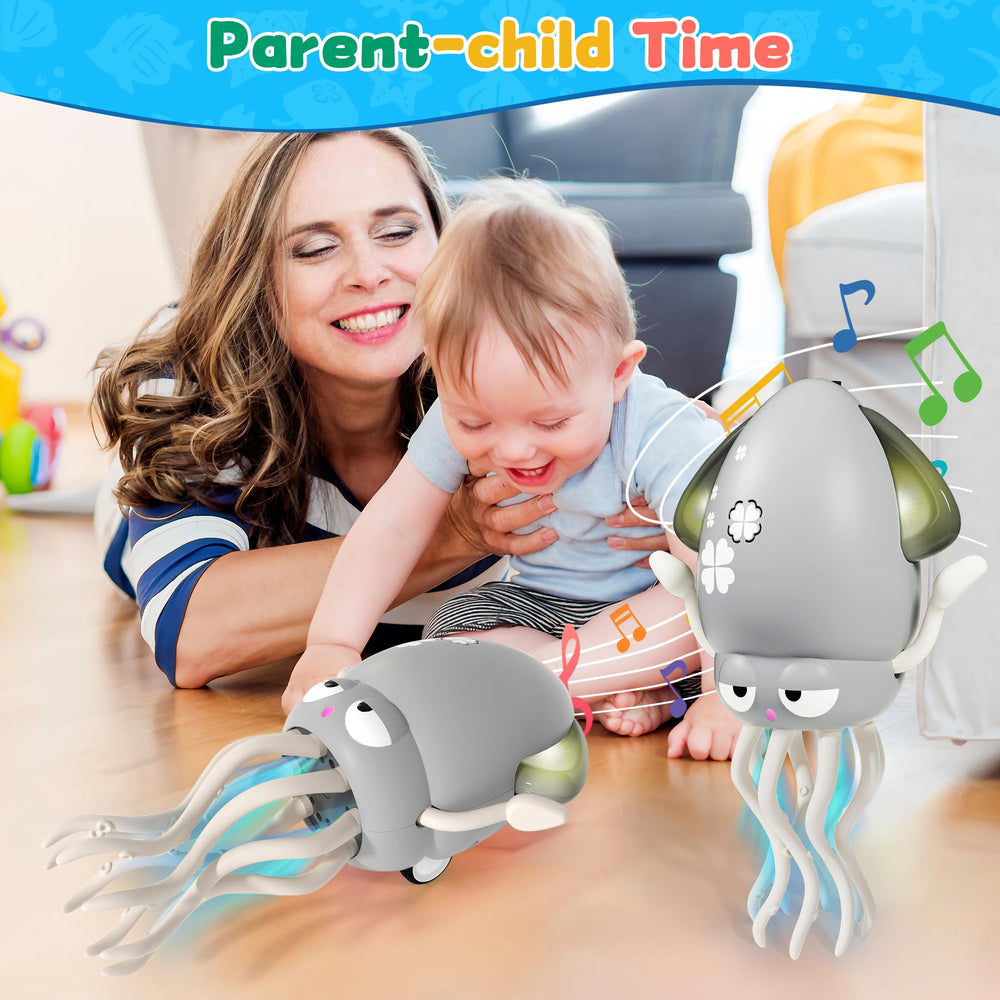 LZZAPJ octopus with fishing rod enables imaginative role-play and storytelling.