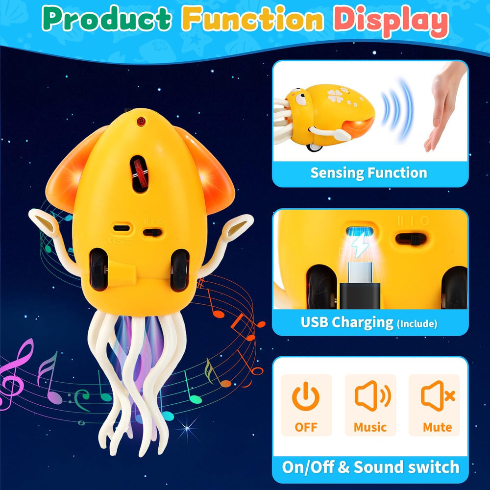 LZZAPJ octopus obstacle-sensor head helps babies chase and explore safely.