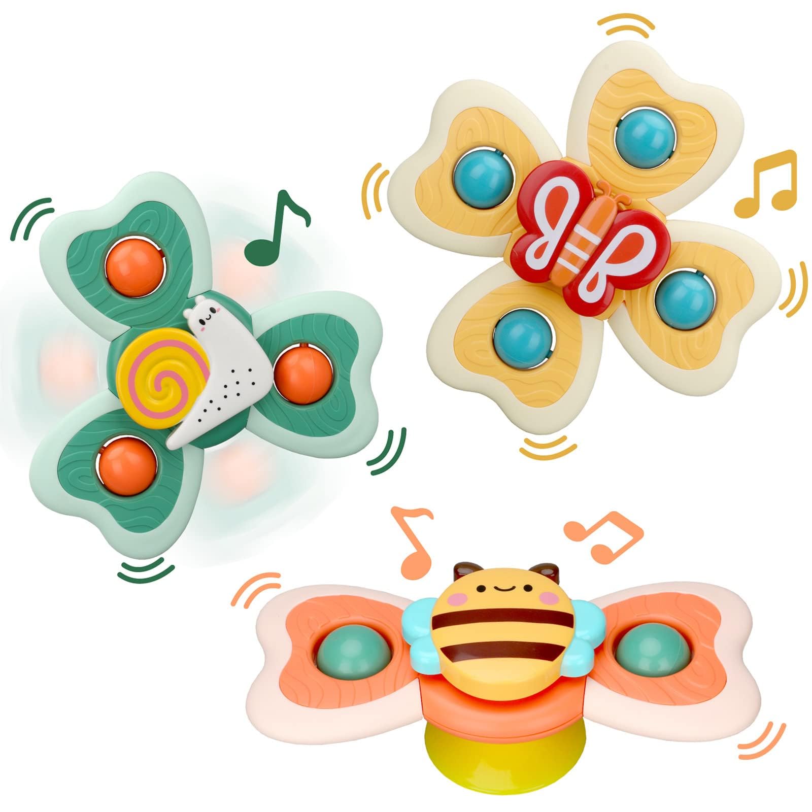 LZZAPJ butterfly spinning toy for babies promotes focused play and sensory discovery.
