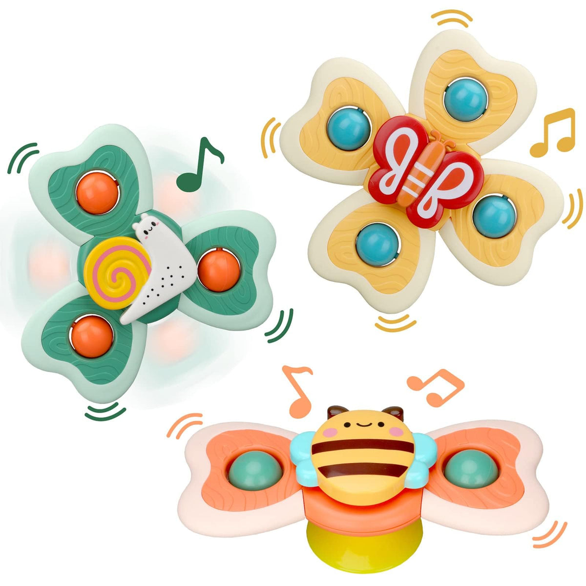 LZZAPJ butterfly spinning toy for babies promotes focused play and sensory discovery.