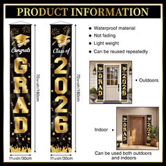 M AMFEOV class of 2026 banner for festive porch display
