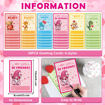 M AMFEOV valentines day card set designed for classroom exchanges and sharing.