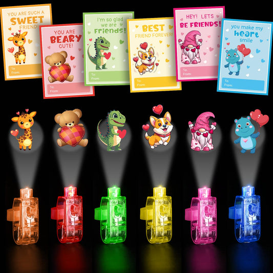 M AMFEOV valentines finger light cards glow for classroom exchanges and photo moments.
