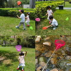 Colorful M-jump nets in action catching butterflies and small insects