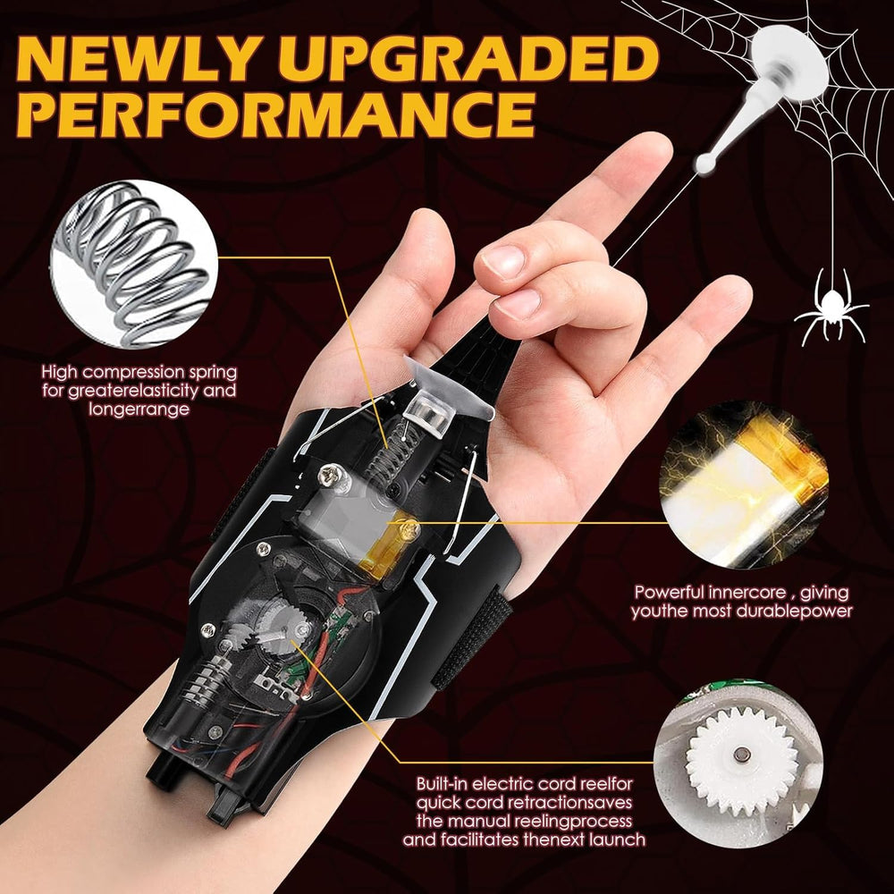 M MITLINK spider head magnet adheres to metal surfaces for dynamic play.