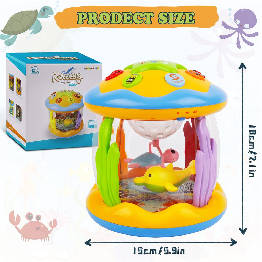 M SANMERSEN crawling-tummy-time-toy demonstrates active exploration during play.