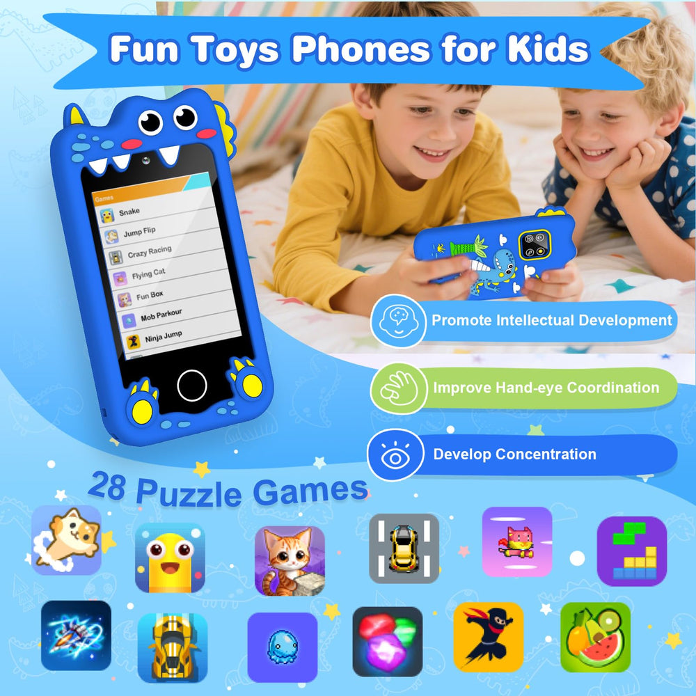 M SANMERSEN Dinosaur Kids Smartphone ideal for car trips and daily play