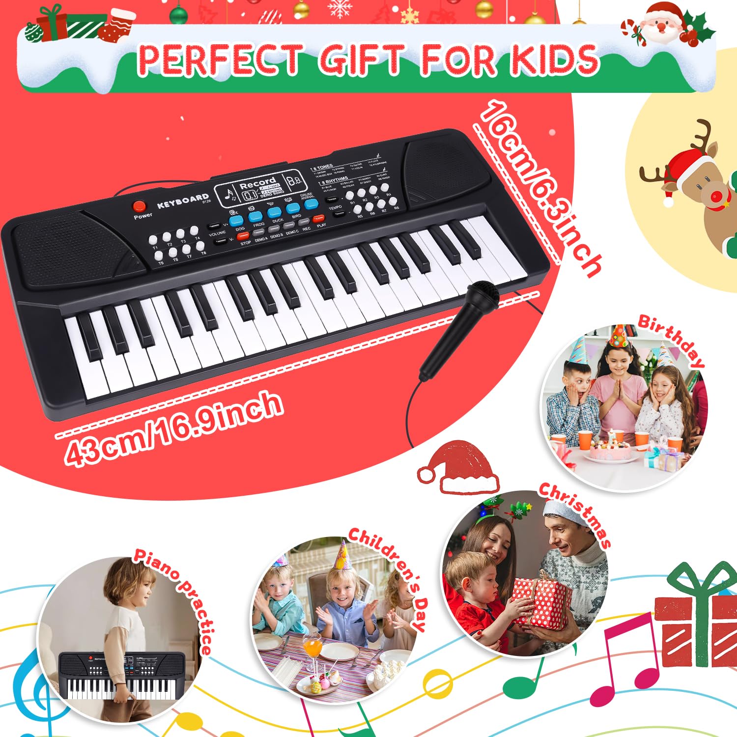 M SANMERSEN educational chord function supports two-handed play and coordination.