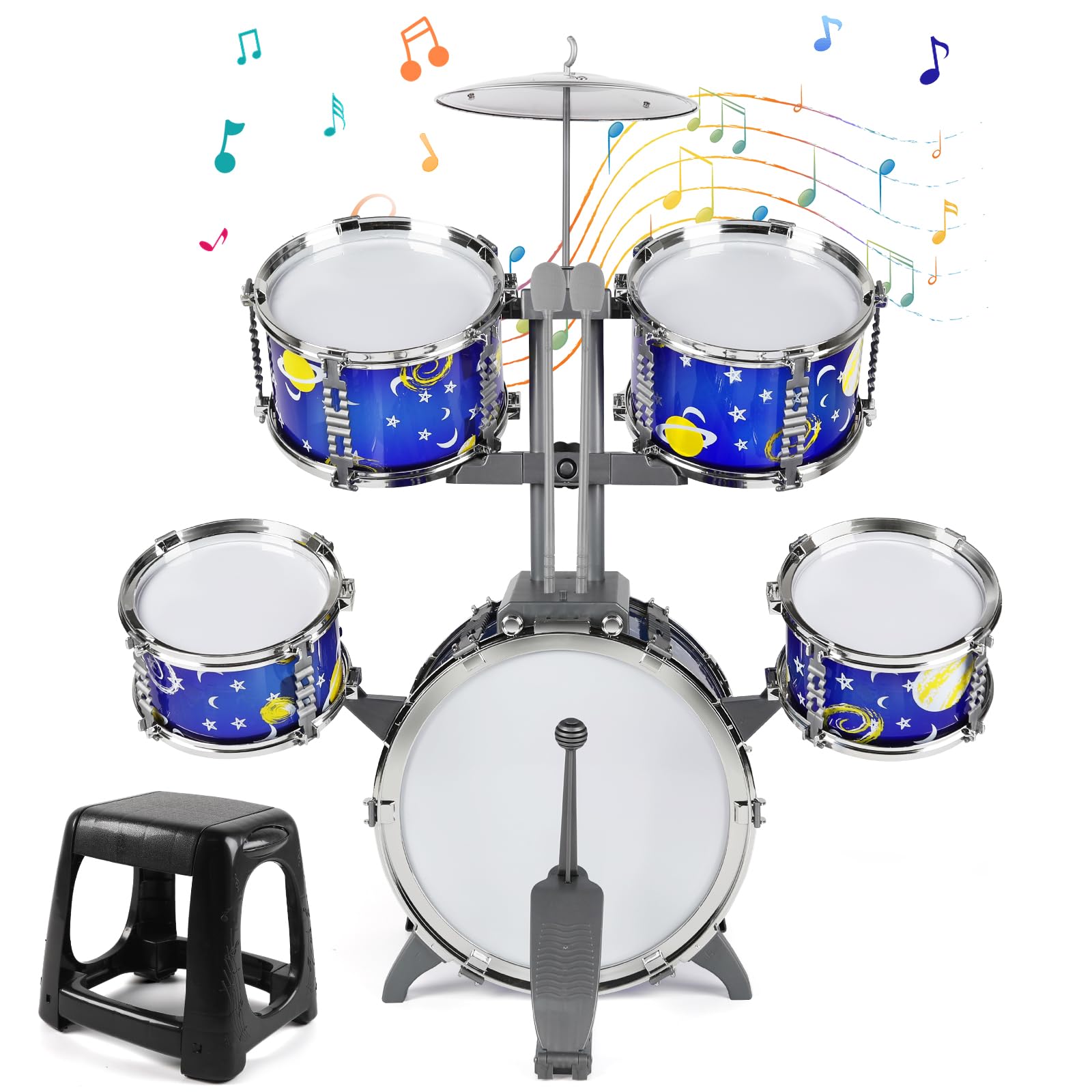 M SANMERSEN includes drumsticks for budding musicians.