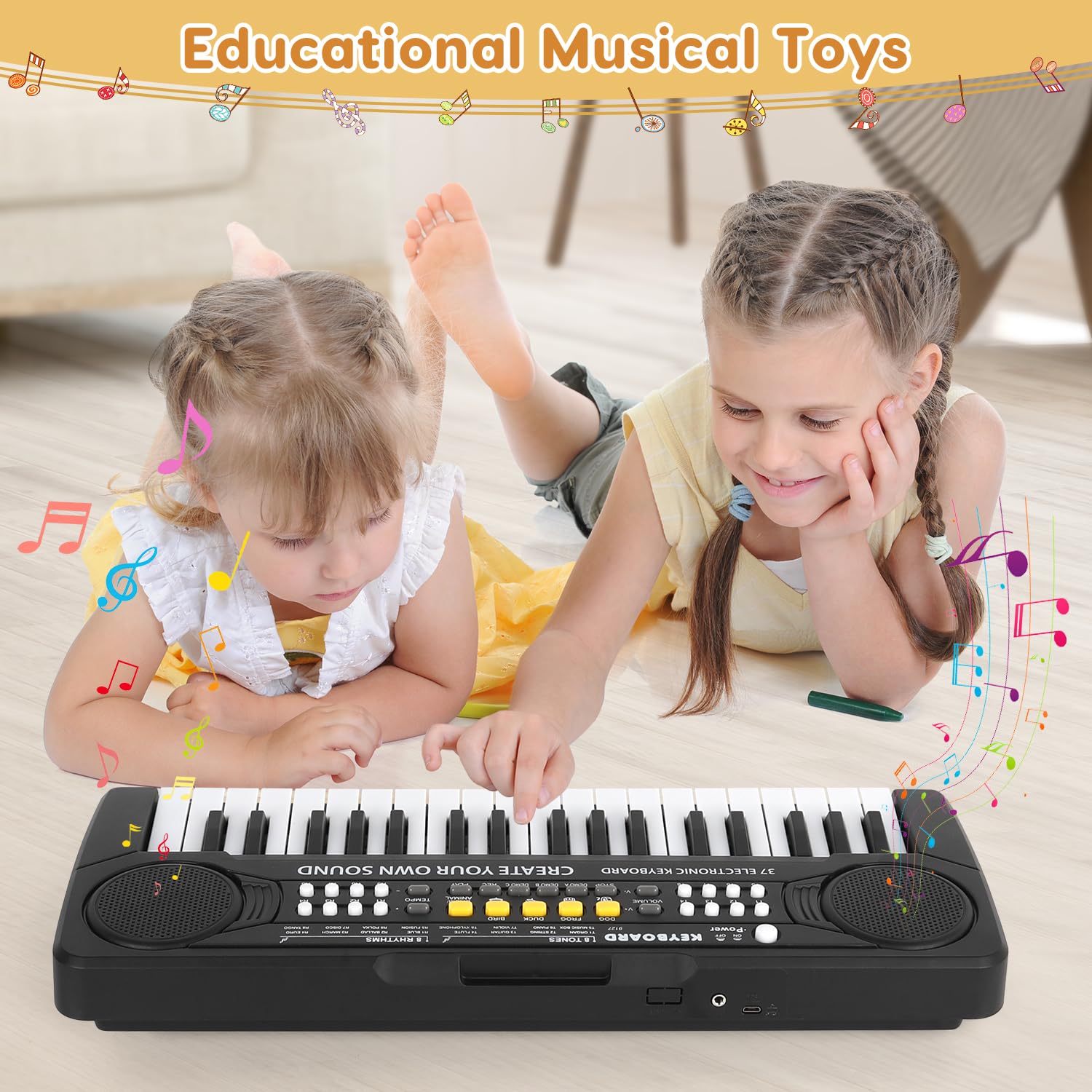 M SANMERSEN Kid Keyboard Piano portable design for home or travel