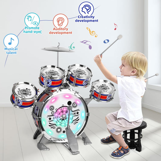 M SANMERSEN small drums highlighted, perfect for teaching tempo and beat accuracy in little musicians.