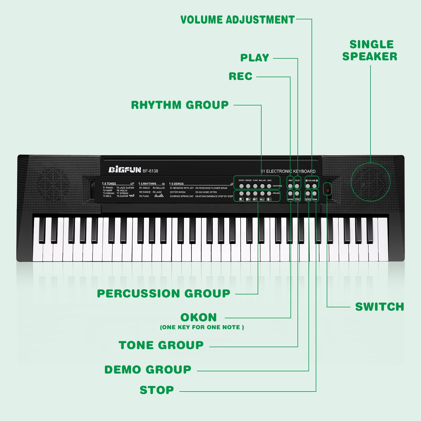 M SANMERSEN microphone attachment enables simple singing during play.