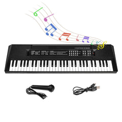 M SANMERSEN kids keyboard 61-key front view, ideal for early music learning.