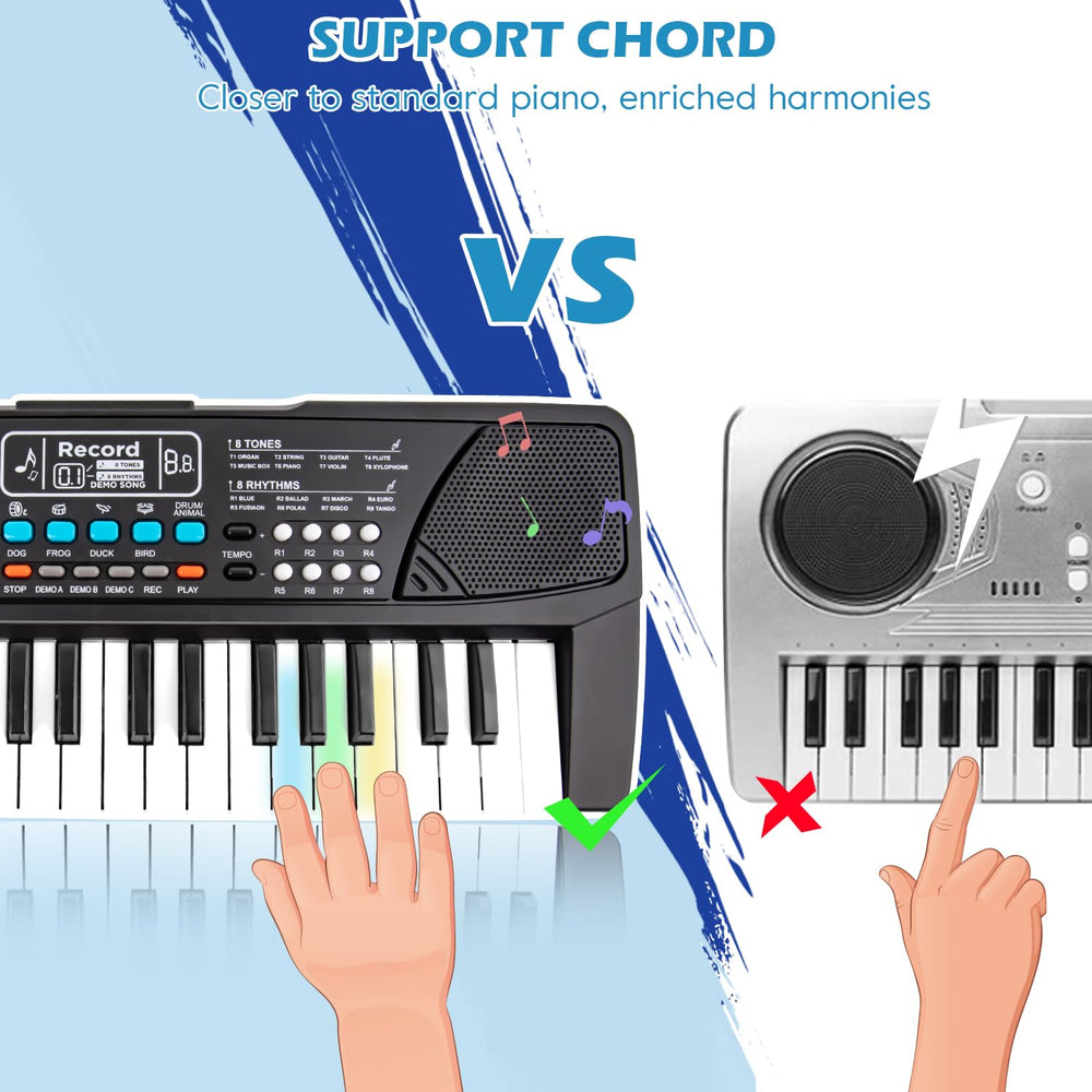 M SANMERSEN Kids Piano chord play feature supports harmony practice