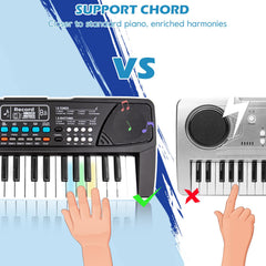 M SANMERSEN Kids Piano chord play feature supports harmony practice